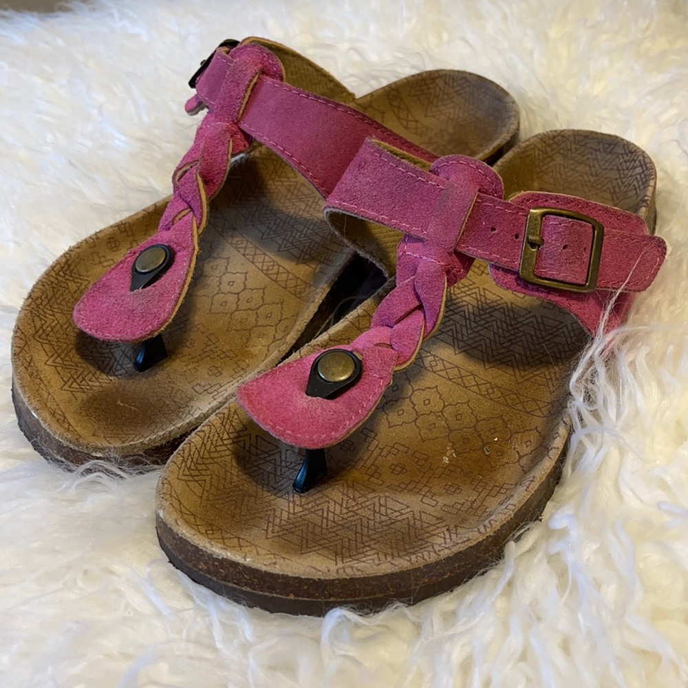 Pink Mukluks Cork Sandals